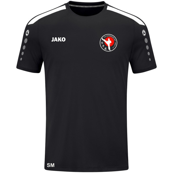 Trikot Shirt Polyester-Interlock schwarz mit Logo